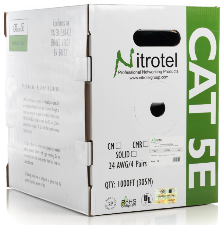 Nitrotel Pie Cable Utp CMR 100% Cobre Certificado